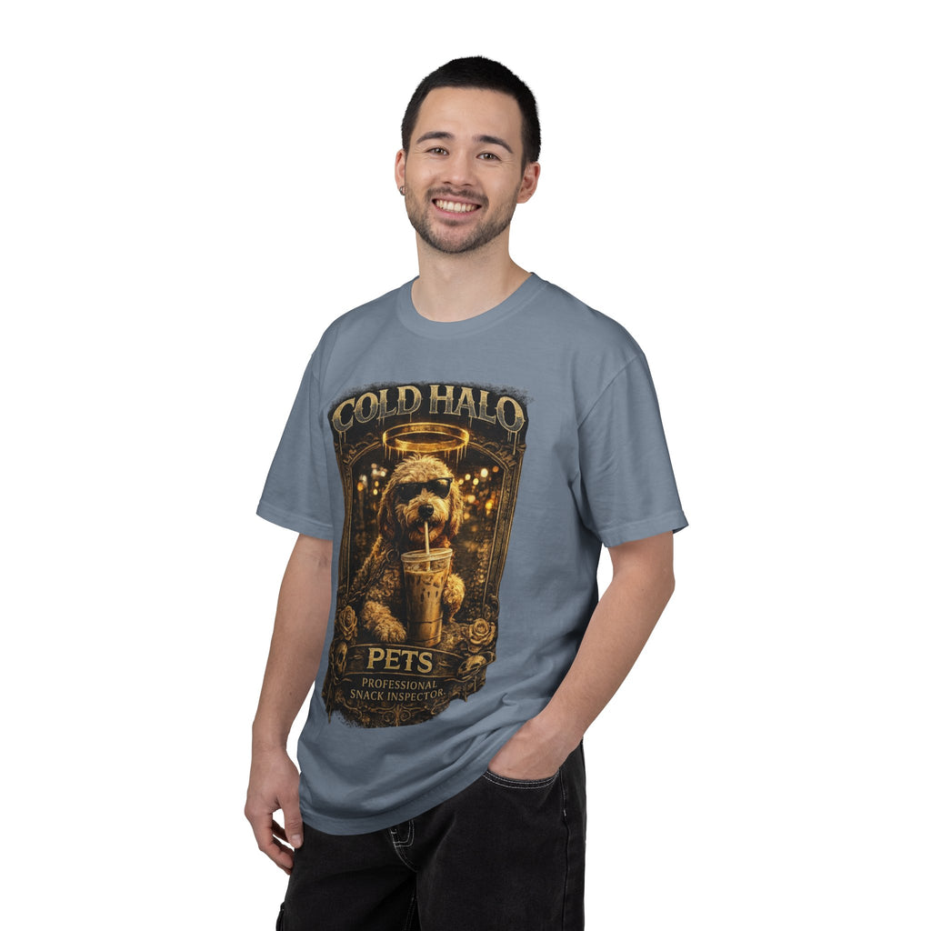 Cold Halo Pets T-Shirt — Vintage Dog Snack Inspector Graphic Tee
