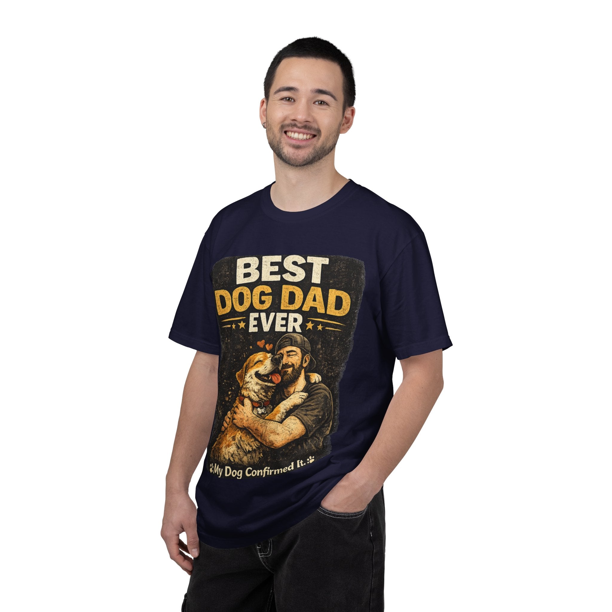 COLD HALO PETS | Best Dog Dad Ever T-Shirt | funny Dog Dad gift | father's day Dog lover Tee \ Proud Pet Dad shirt| Dog Owber graphic Tee