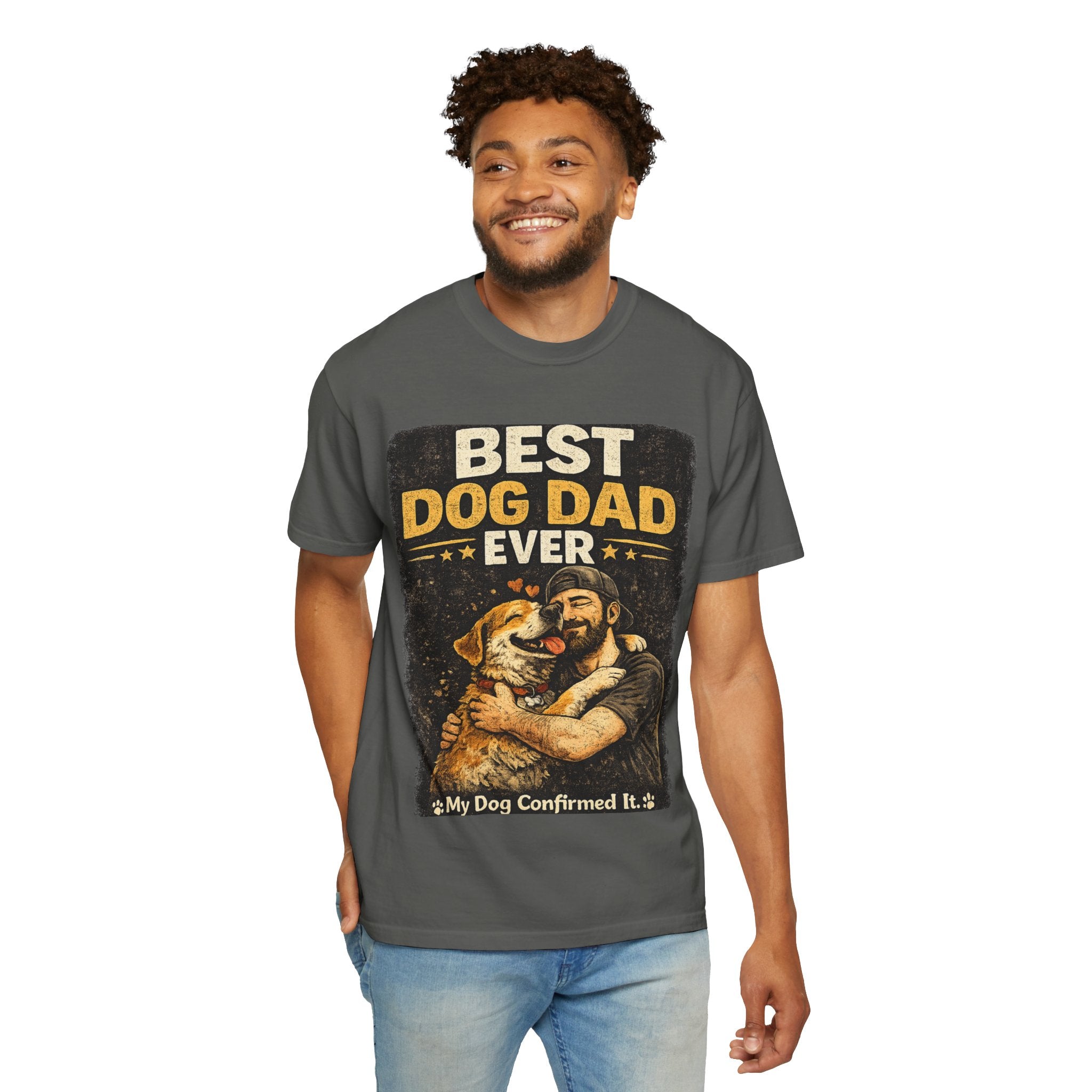 COLD HALO PETS | Best Dog Dad Ever T-Shirt | funny Dog Dad gift | father's day Dog lover Tee \ Proud Pet Dad shirt| Dog Owber graphic Tee