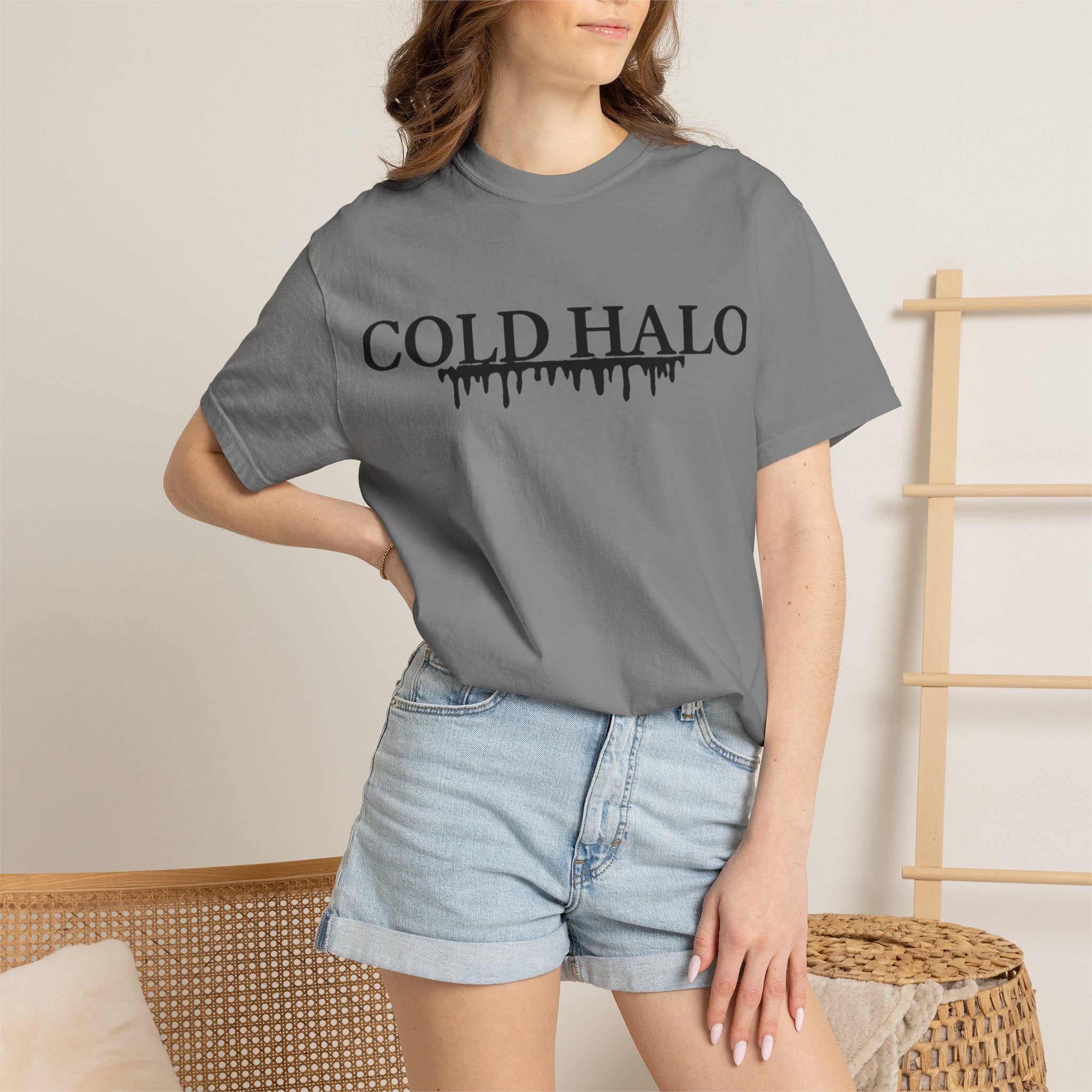 Cold Halo T-Shirt — Gothic Drip Logo Tee