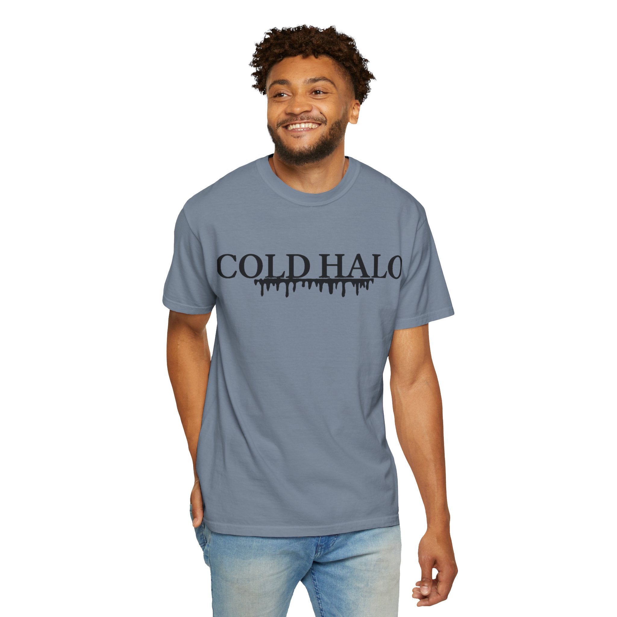 Cold Halo T-Shirt — Gothic Drip Logo Tee