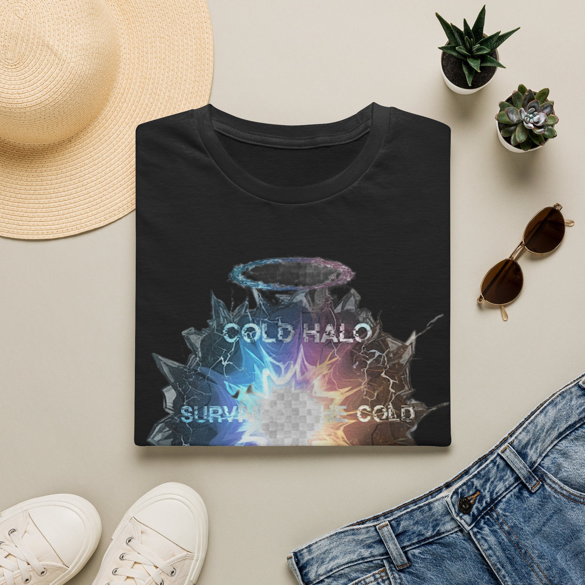 Cold Halo Graphic T‑Shirt — 'Cold Halo' Survive the Cold Sci‑Fi Design