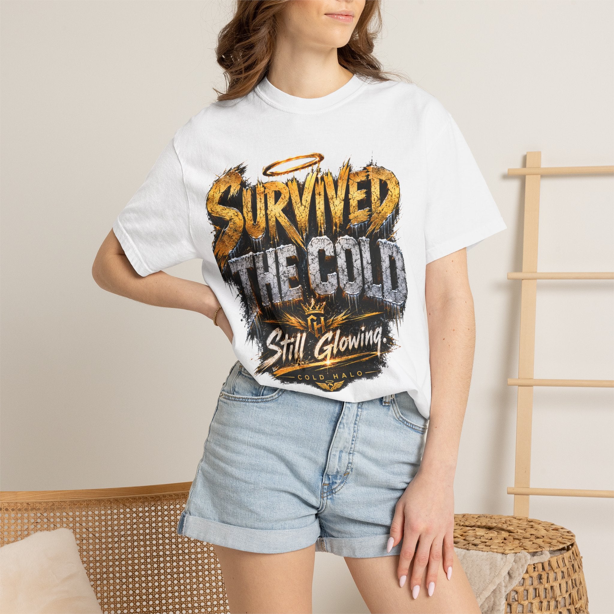 Survived the Cold T‑Shirt — 'Still Glowing' Vintage Graphic Tee