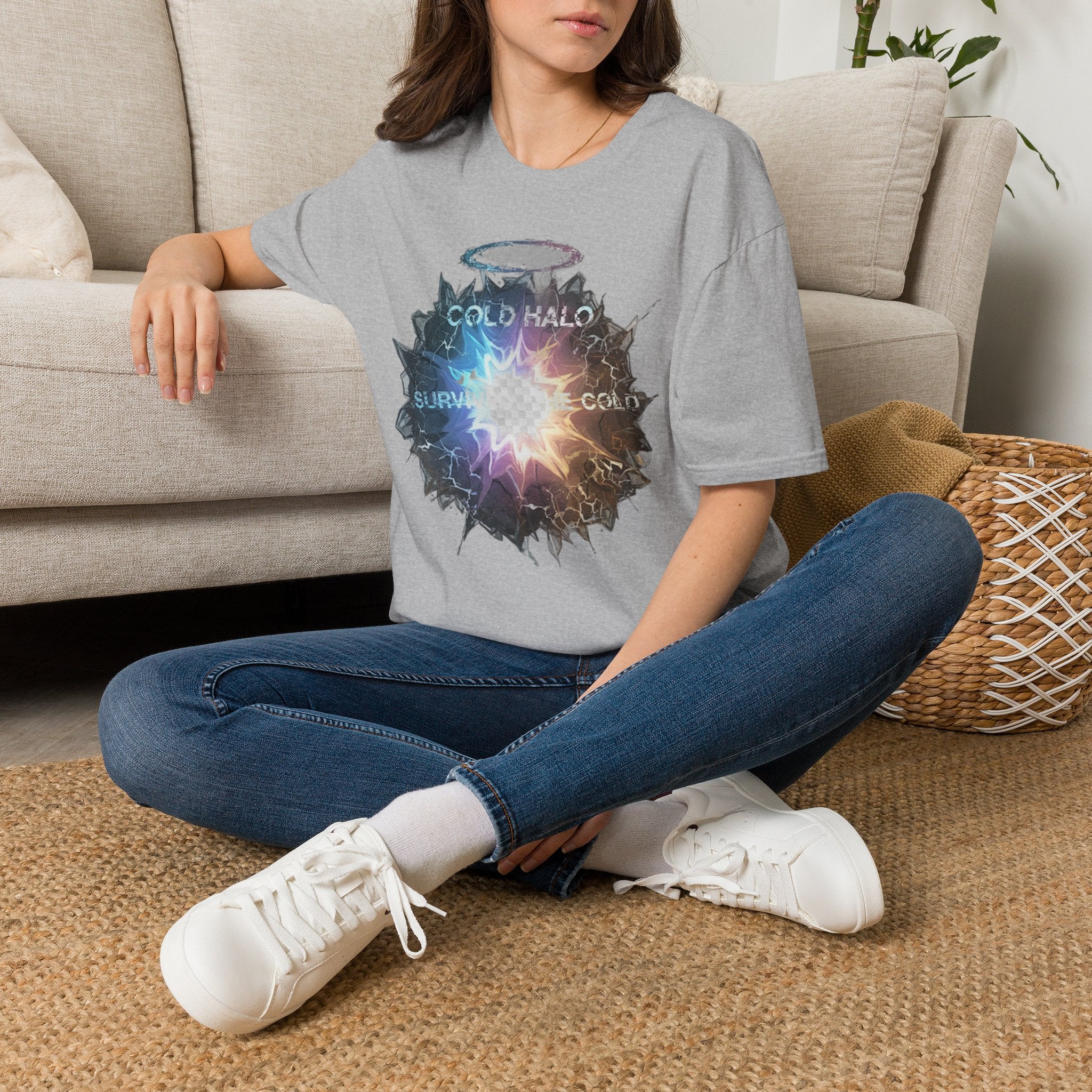 Cold Halo Graphic T‑Shirt — 'Cold Halo' Survive the Cold Sci‑Fi Design