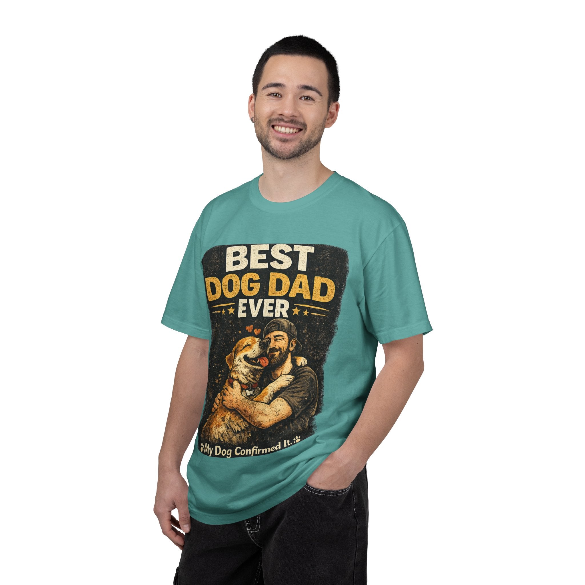 COLD HALO PETS | Best Dog Dad Ever T-Shirt | funny Dog Dad gift | father's day Dog lover Tee \ Proud Pet Dad shirt| Dog Owber graphic Tee