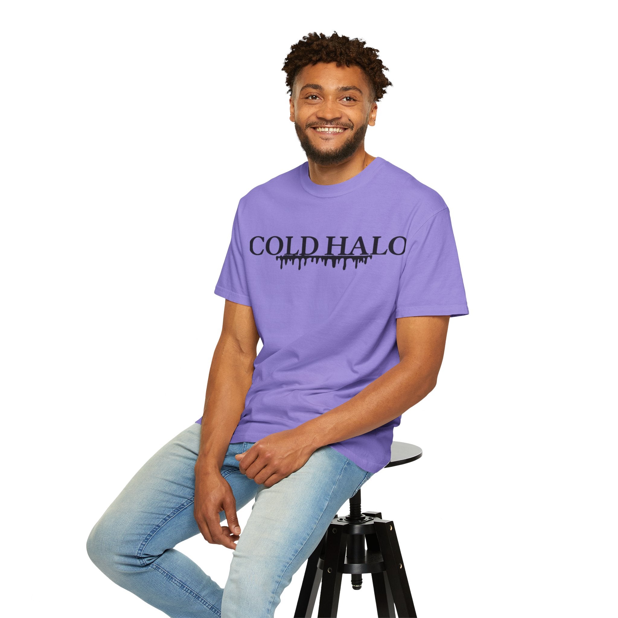 Cold Halo T-Shirt — Gothic Drip Logo Tee