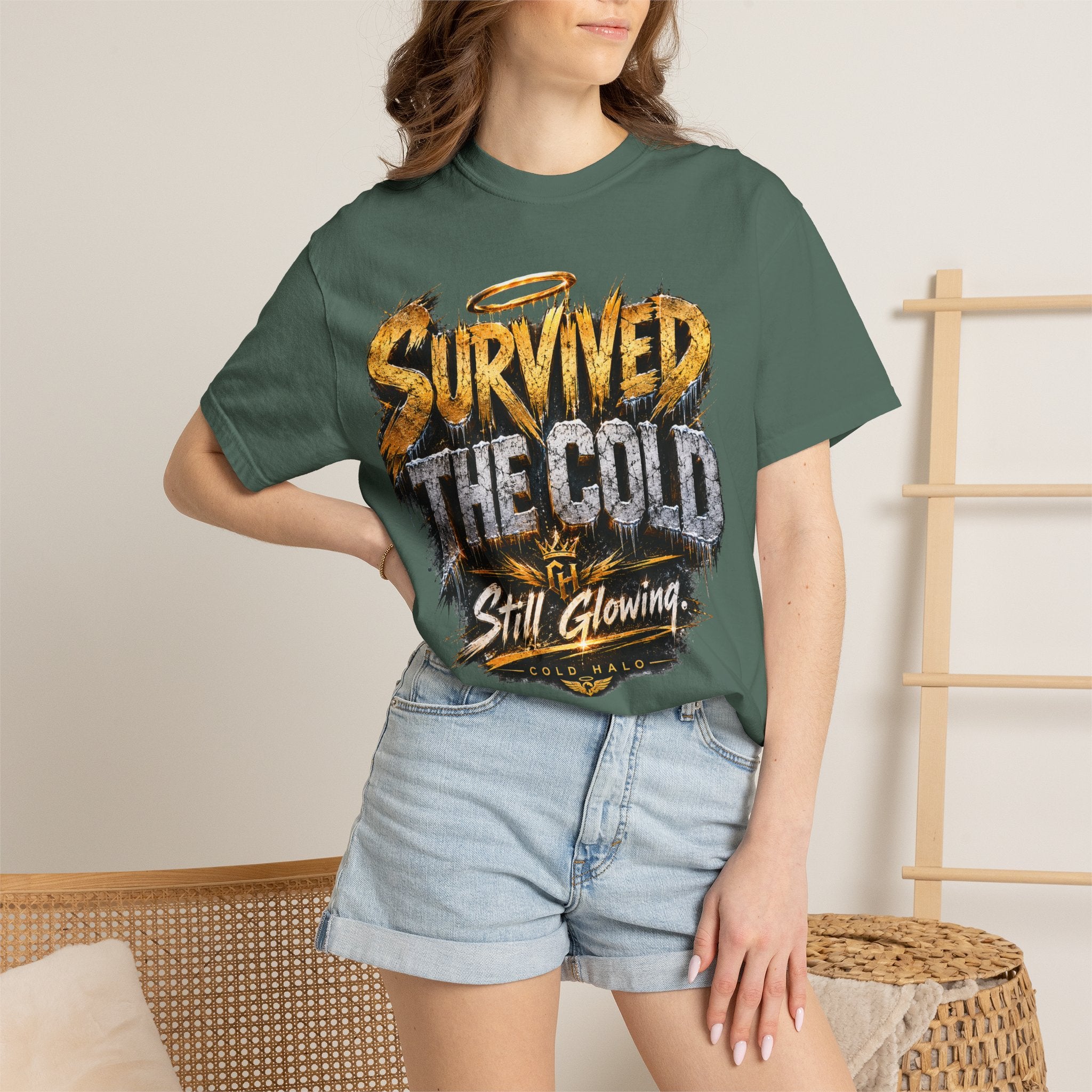 Survived the Cold T‑Shirt — 'Still Glowing' Vintage Graphic Tee