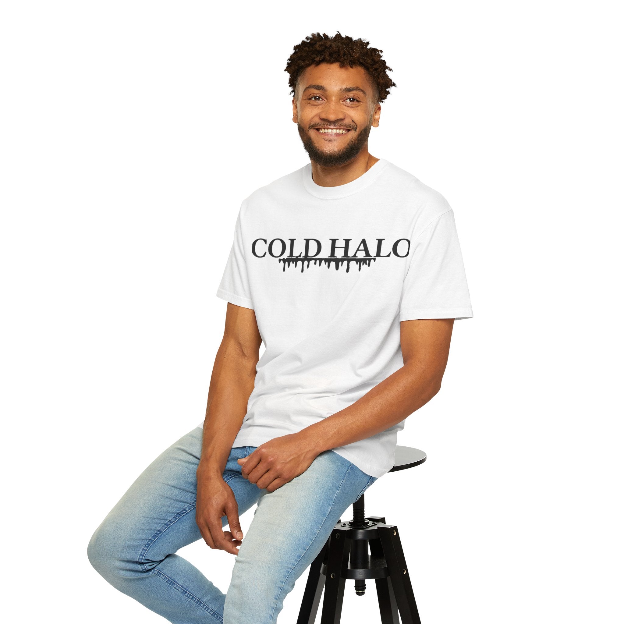 Cold Halo T-Shirt — Gothic Drip Logo Tee