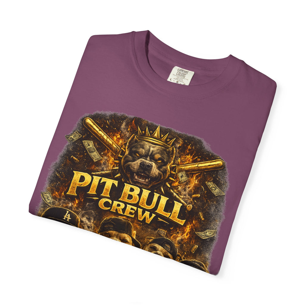 COLD HALO | Pit Bull Crew Graphic T-Shirt| Urban  streetwear  dog shirt|  — Bold Streetwear Tee for Dog Lovers| Pitbull Lover Gift for men and women
