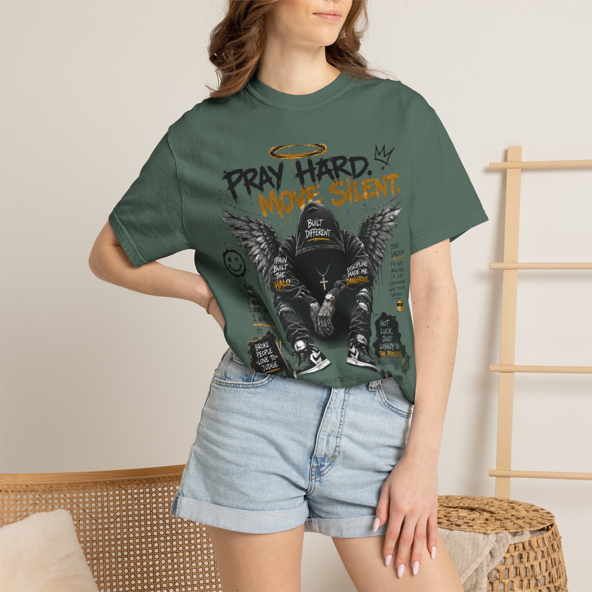 Pray Hard Move Silent Tee
