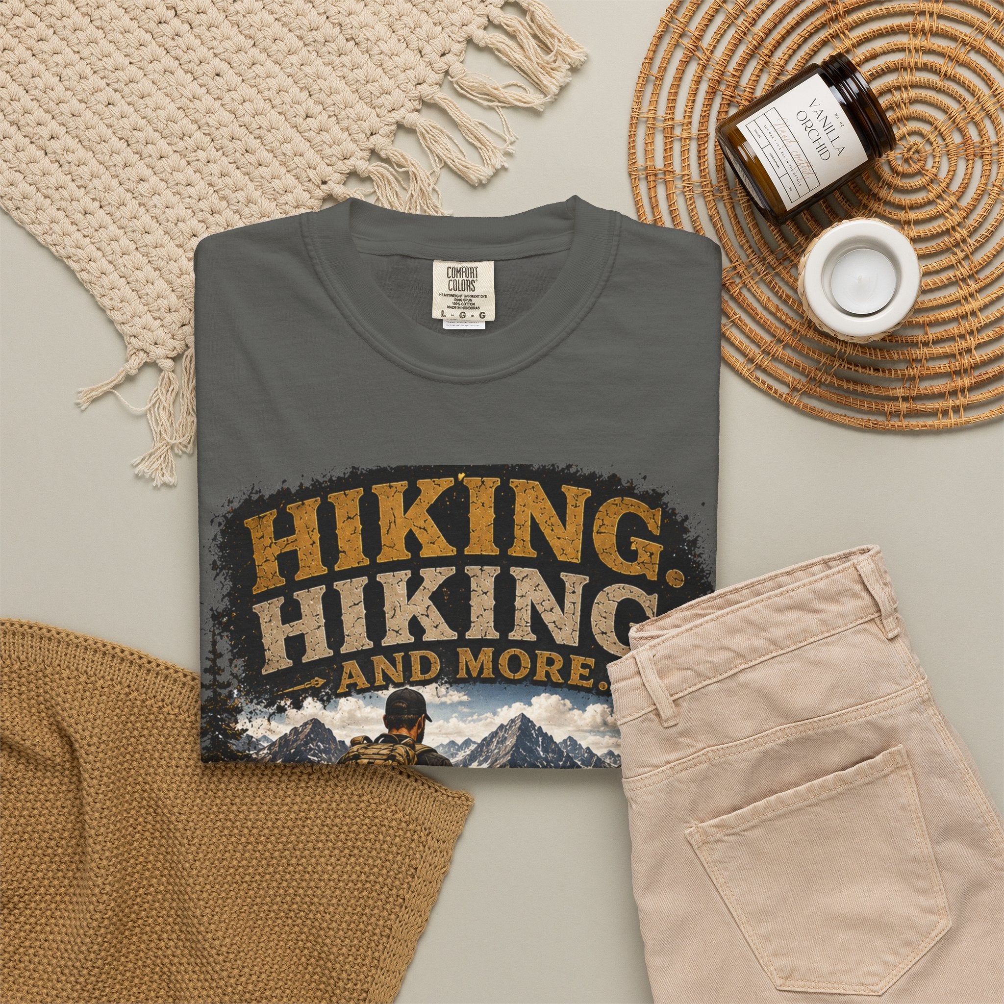 COLD HALO | Hiking With My Dog T-shirt| Adventure Dog Lover Tee| Mountain Hiking Graphic shirt|  Outdoor  Dog Dad Gifte