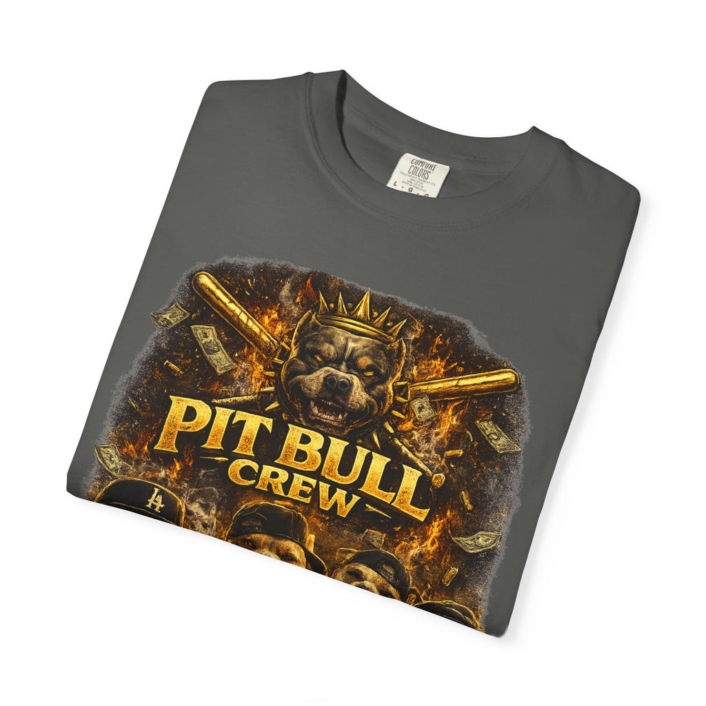 COLD HALO | Pit Bull Crew Graphic T-Shirt| Urban  streetwear  dog shirt|  — Bold Streetwear Tee for Dog Lovers| Pitbull Lover Gift for men and women