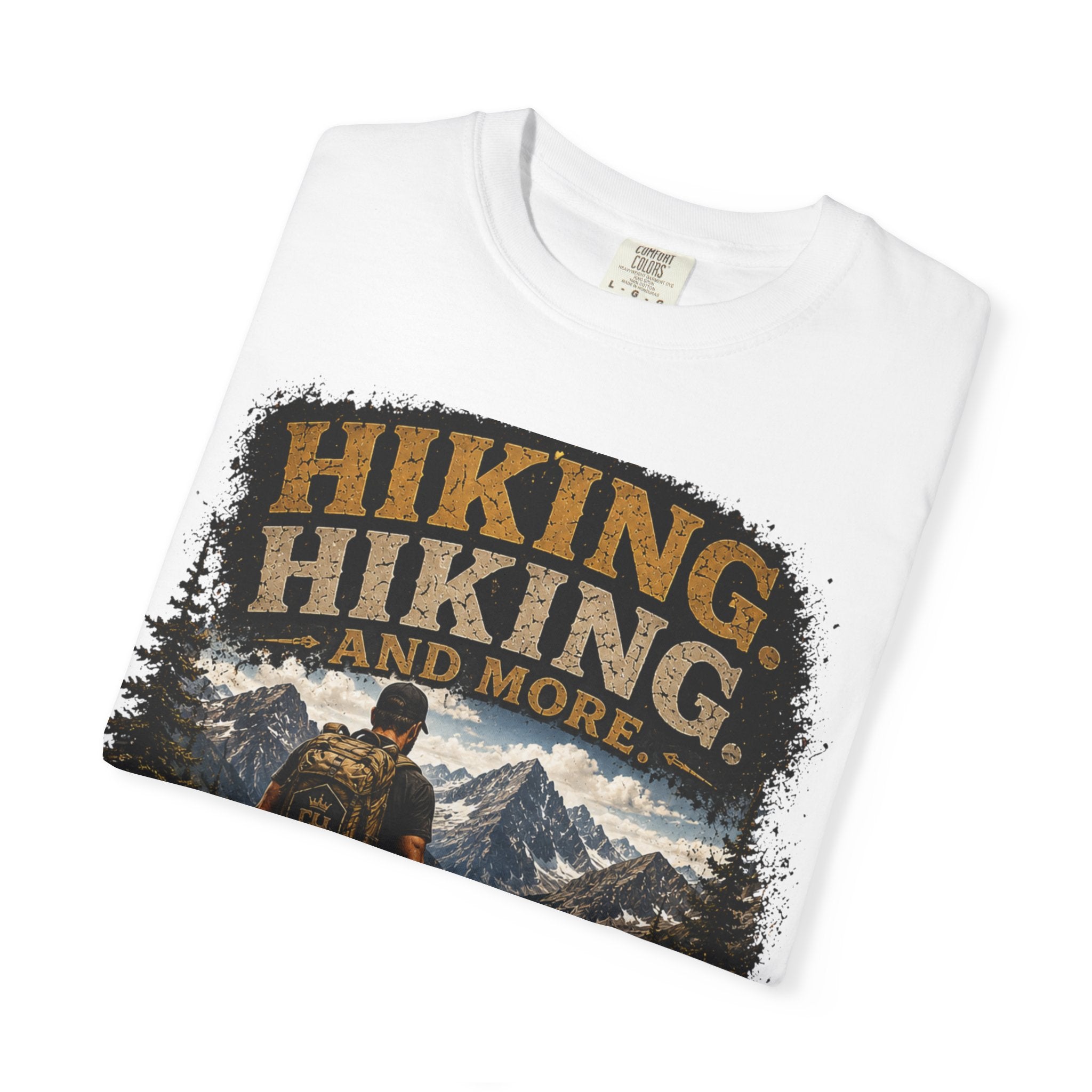 COLD HALO | Hiking With My Dog T-shirt| Adventure Dog Lover Tee| Mountain Hiking Graphic shirt|  Outdoor  Dog Dad Gifte