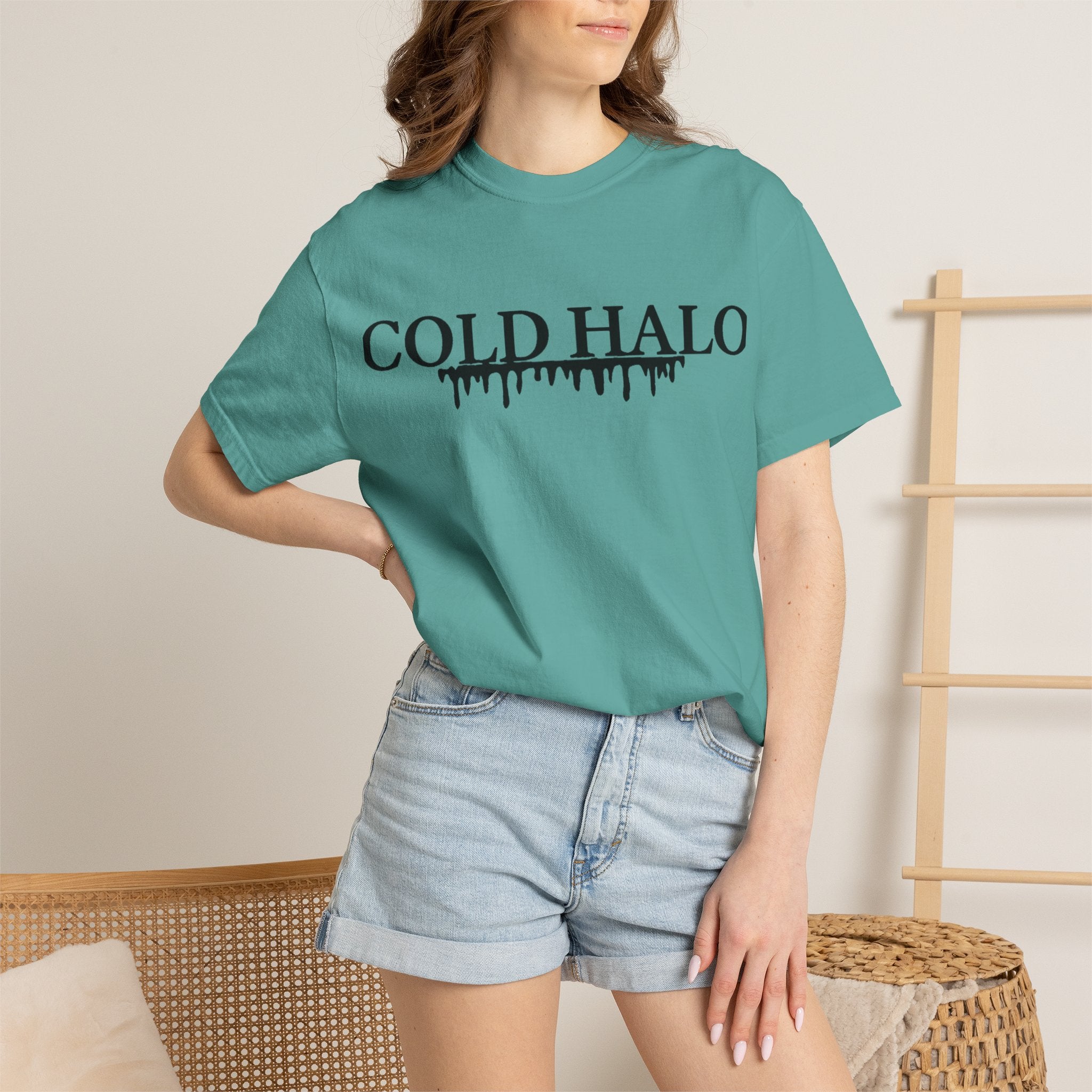 Cold Halo T-Shirt — Gothic Drip Logo Tee