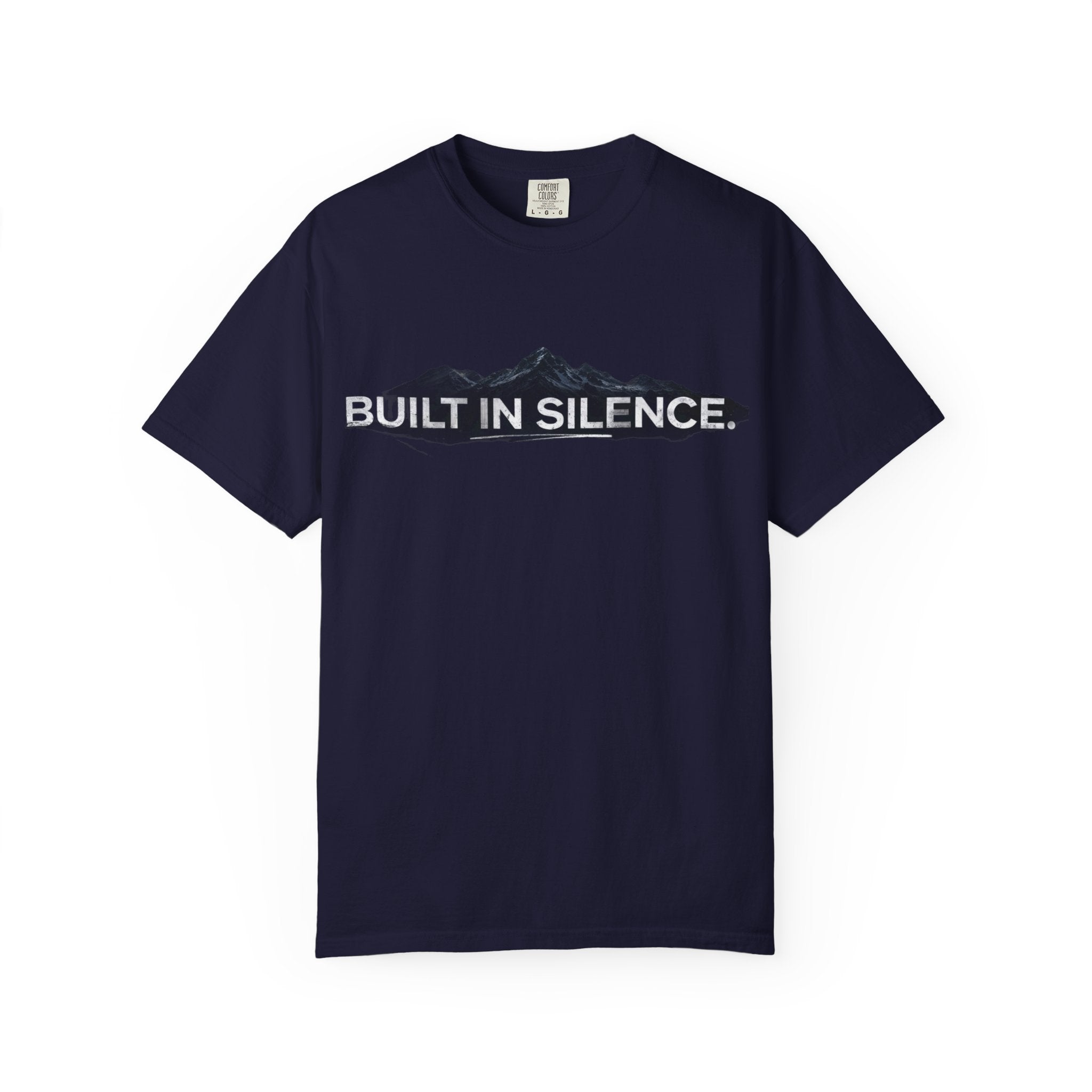 Cold Halo Built in Silence T-Shirt — Minimalist Mountain streetwear Tee | Premium Graphic Tee