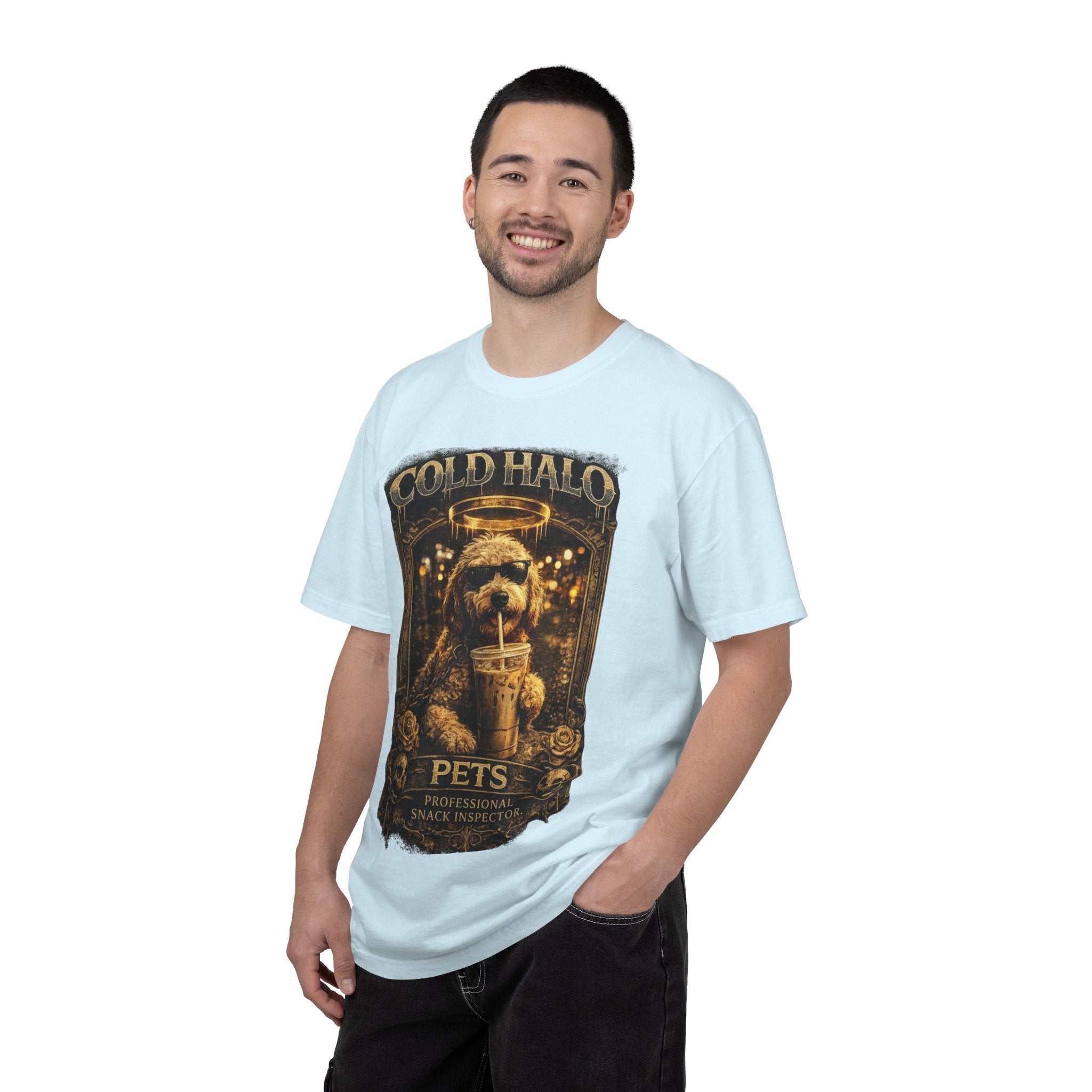 Cold Halo Pets T-Shirt — Vintage Dog Snack Inspector Graphic Tee