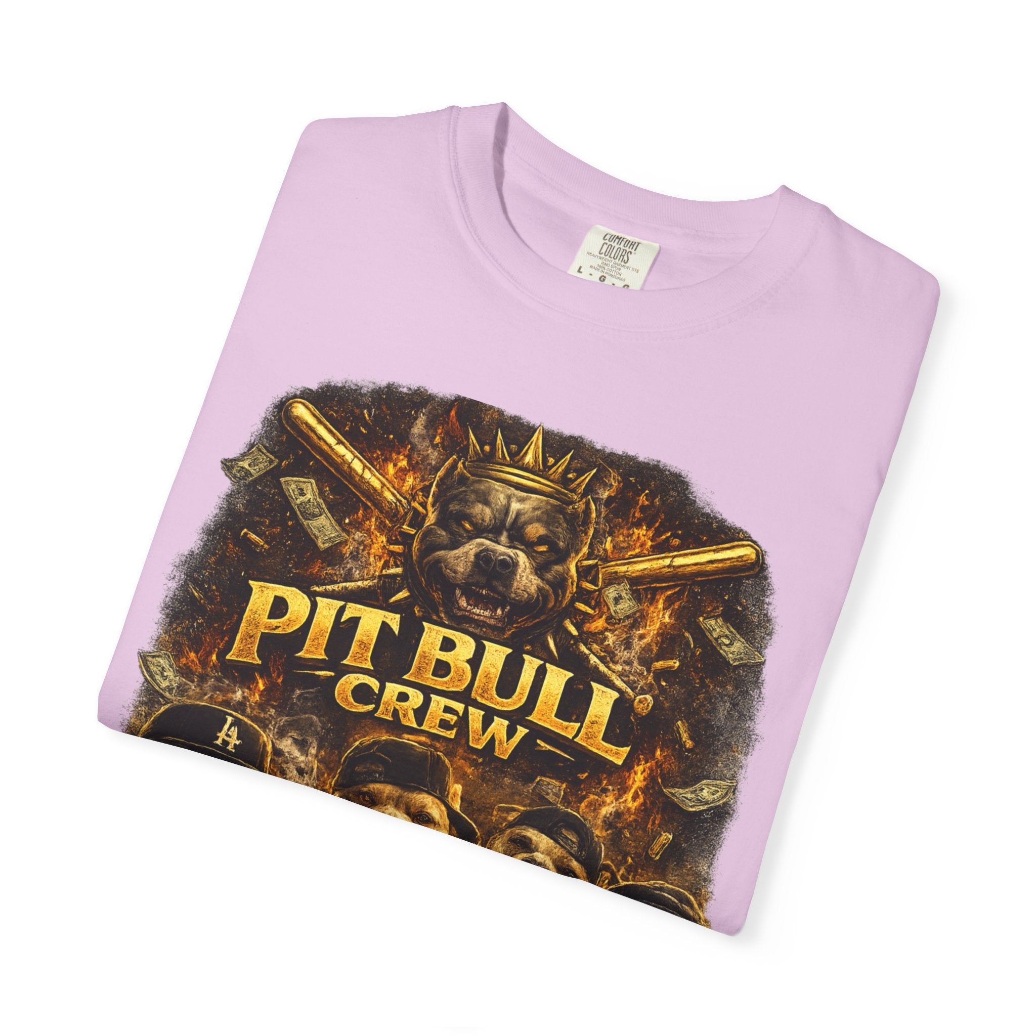 COLD HALO | Pit Bull Crew Graphic T-Shirt| Urban  streetwear  dog shirt|  — Bold Streetwear Tee for Dog Lovers| Pitbull Lover Gift for men and women
