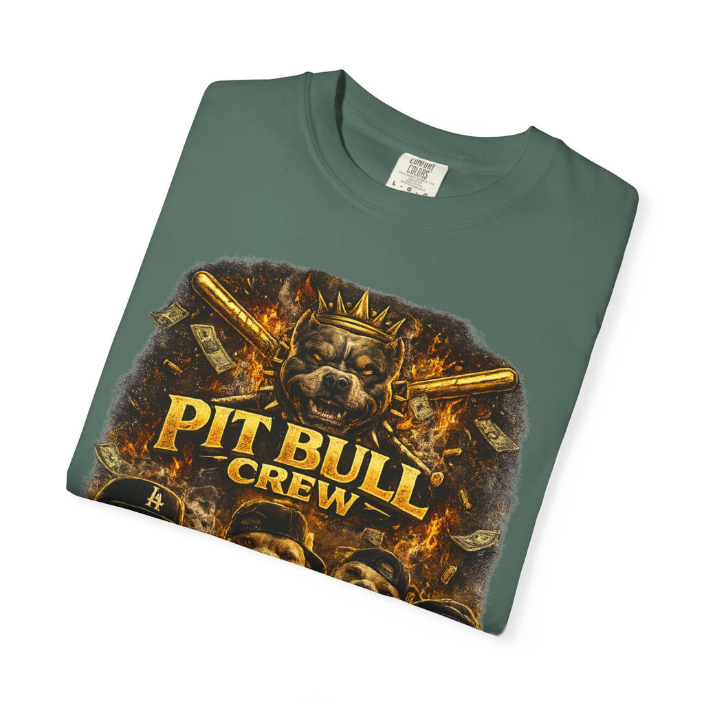 COLD HALO | Pit Bull Crew Graphic T-Shirt| Urban  streetwear  dog shirt|  — Bold Streetwear Tee for Dog Lovers| Pitbull Lover Gift for men and women