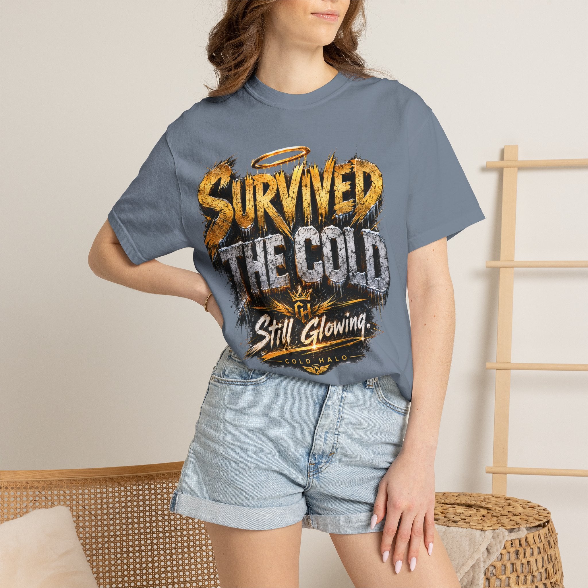 Survived the Cold T‑Shirt — 'Still Glowing' Vintage Graphic Tee